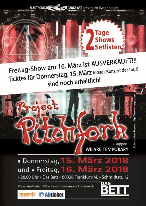 Ausverkauft – Project Pitchfork – Akkretion Tour 2018 TAG2