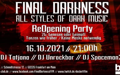 FINAL DARKNESS Live in Concert: IN STRICT CONFIDENCE & SUICIDE COMMANDO