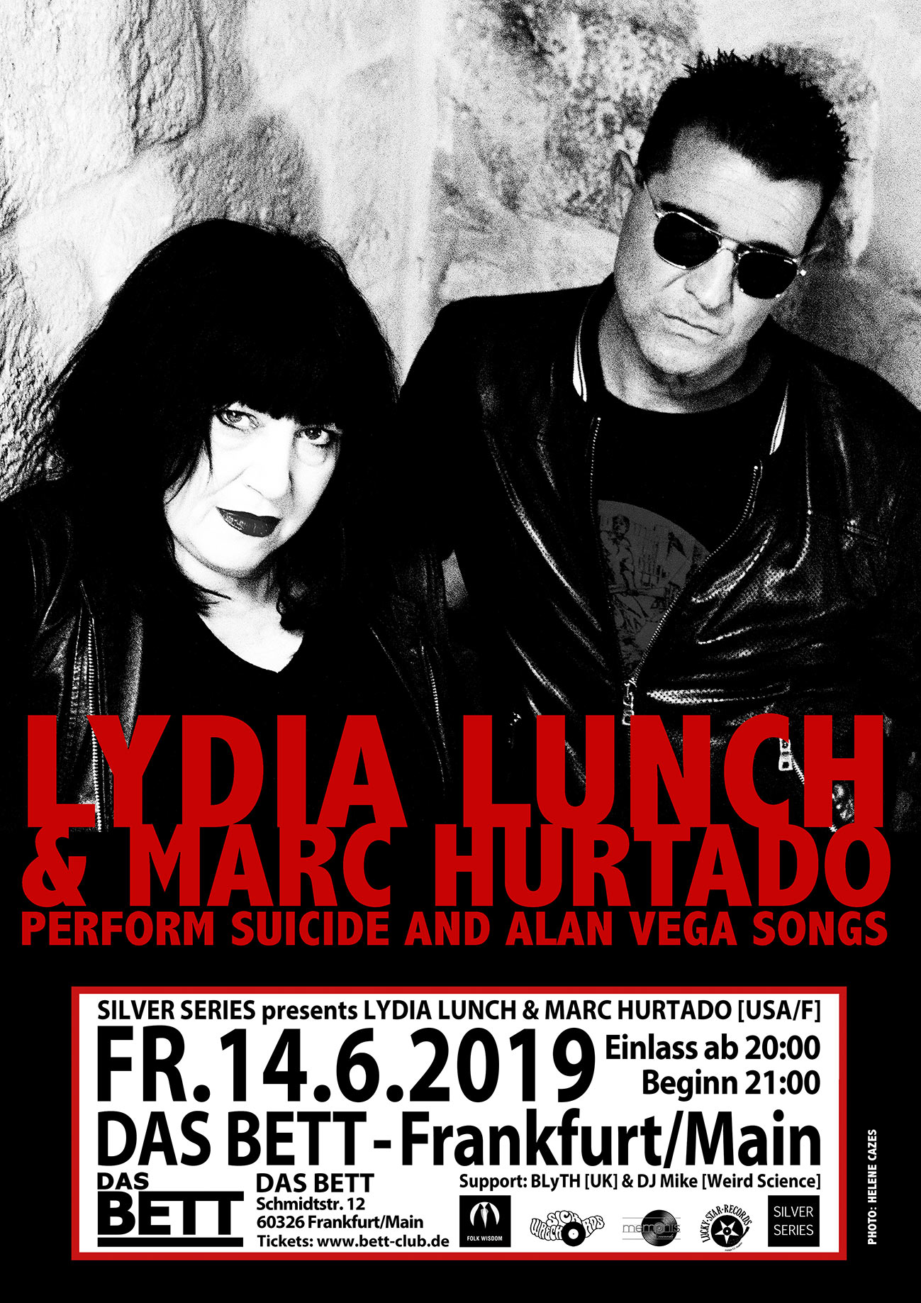 LYDIA LUNCH & MARC HURTADO PERFORM SUICIDE AND ALAN VEGA SONGS