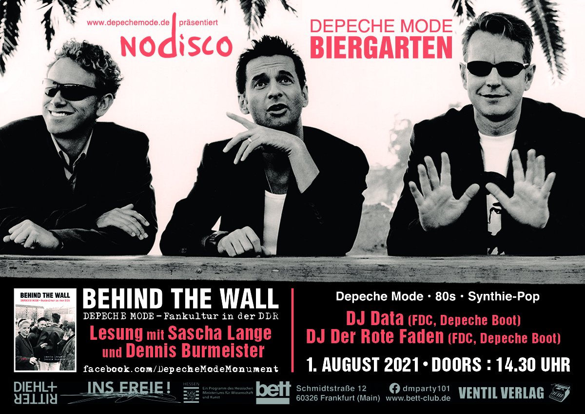Nodisco – Depeche Mode Biergarten mit DJ Data & DJ Der Rote Faden,  incl. Lesung