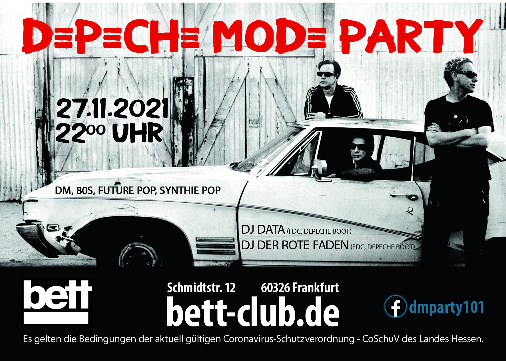 DEPECHE MODE PARTY mit DJ DATA & DJ DER ROTE FADEN